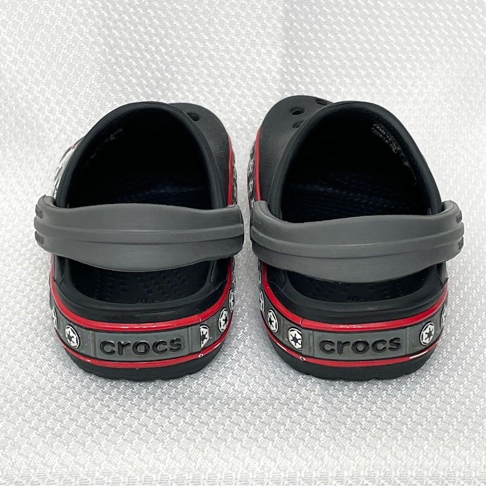 CROCS Kids Star Wars Empire Band Clogs Black/Red Sandals Shoes Infant size 6 - Picture 7 of 11